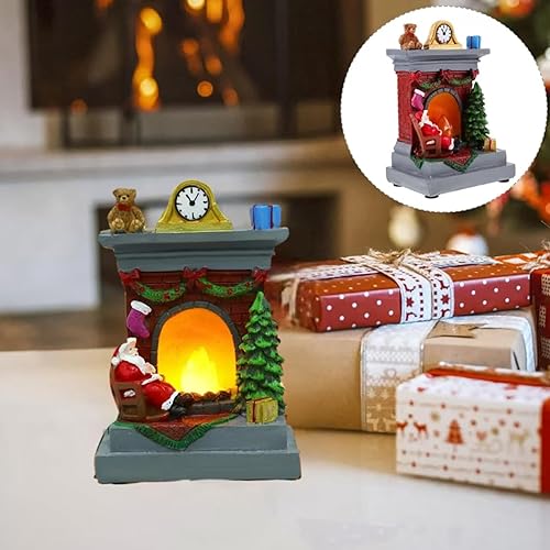 Miniatura 2 de Decoración de Navidad con luz nocturna de Papá Noel para chimenea, decoración de Papá Noel para árboles, escritorios y estantes para fiesta de