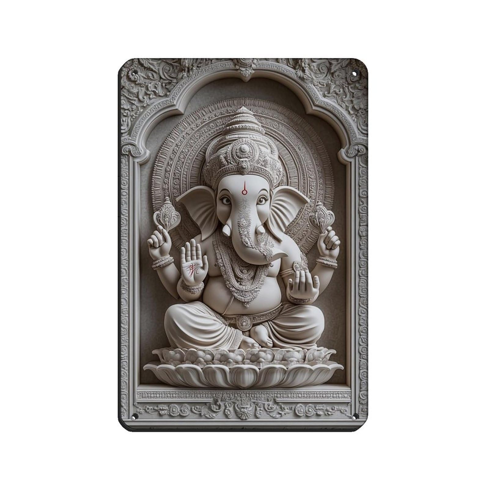 Ganesh Art (4) Tin Sign Vintage Metal Pub Club Cafe Bar Home Wall Art Decoration Poster Retro 8x12inch(20x30cm)
