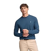 Polo Club Maglione Uomo Basico Blu 100% Cotone - Maglioni con Logo Ricamato