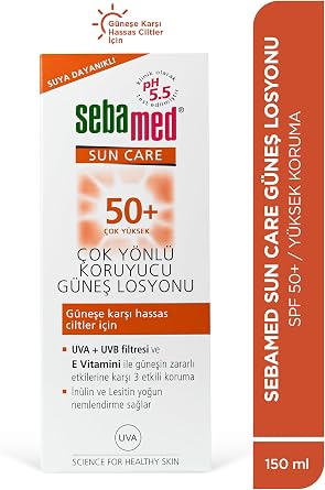 Sebamed Sun Care SPF 50+ UVA/UVB Filter and Vitamin E Triple High Protection Omnidirectional Solar Lotion 150 ml