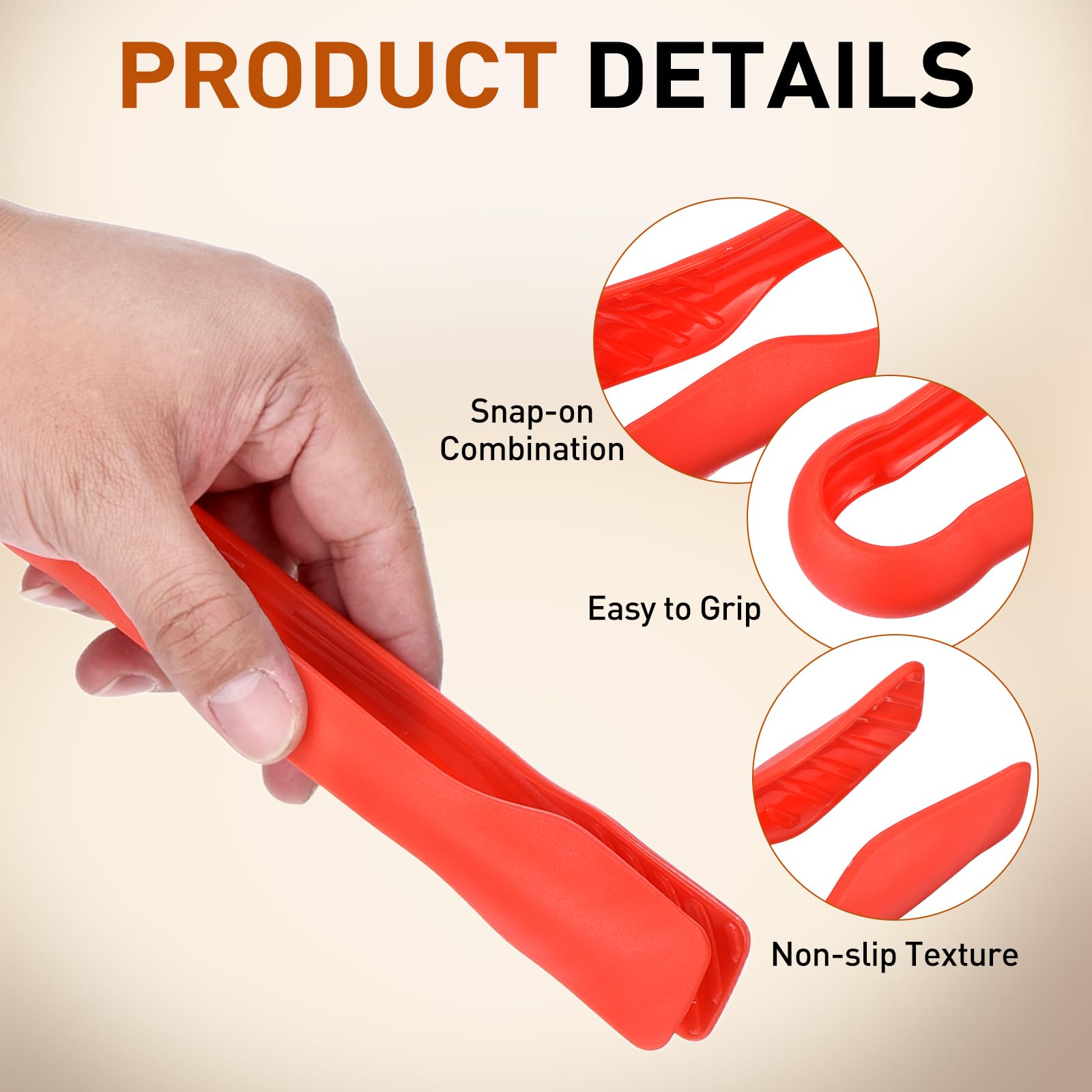 QUARKZMAN 40 Pezzi Pinze Per Tostapane, 8 Pollici Pinze Da Cucina Per Servire Pane Insalda Clip Resistente Al Calore Alimenti Cucinare Cottura BBQ Strumenti Buffet, Rosso