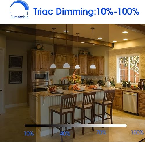 Miniatura 10 de Energetic BR40 Bombillas LED, luz de inundación interior, regulable, luz diurna de 5000 K, equivalente a 110 W, 1600 LM, base E26, luces empotradas,