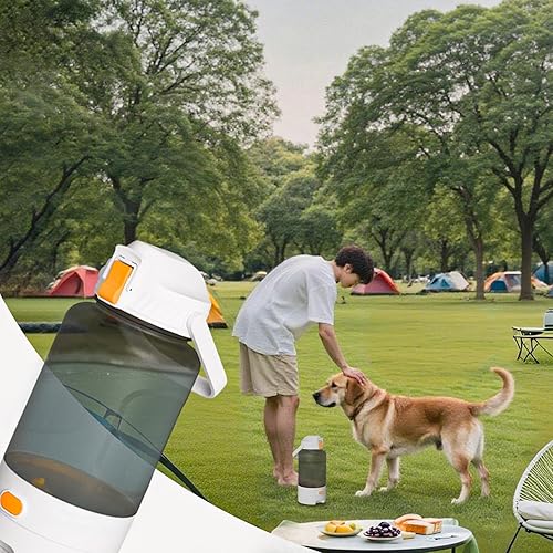 Miniatura 6 de Botella de agua portátil para perros de 52 onzas  Cuenco de agua portátil para perros  Artículos esenciales de viaje para camping, caminar,