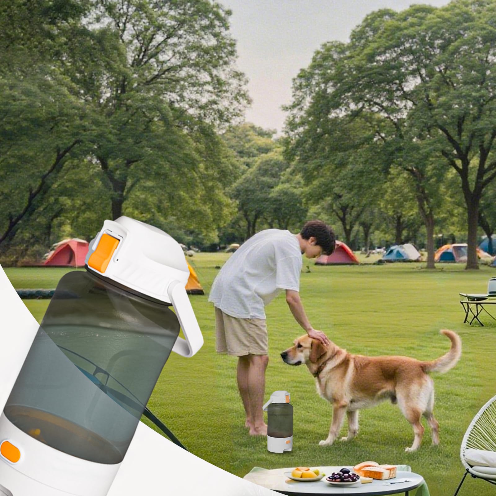 1,474.2 g Hund Wasserflasche Tragbar - Tragbare Reise Hund Wassernapf - Reise-Essentials für Camping, Spazierengehen, Wandern (Rosa, 1,5 Unzen)