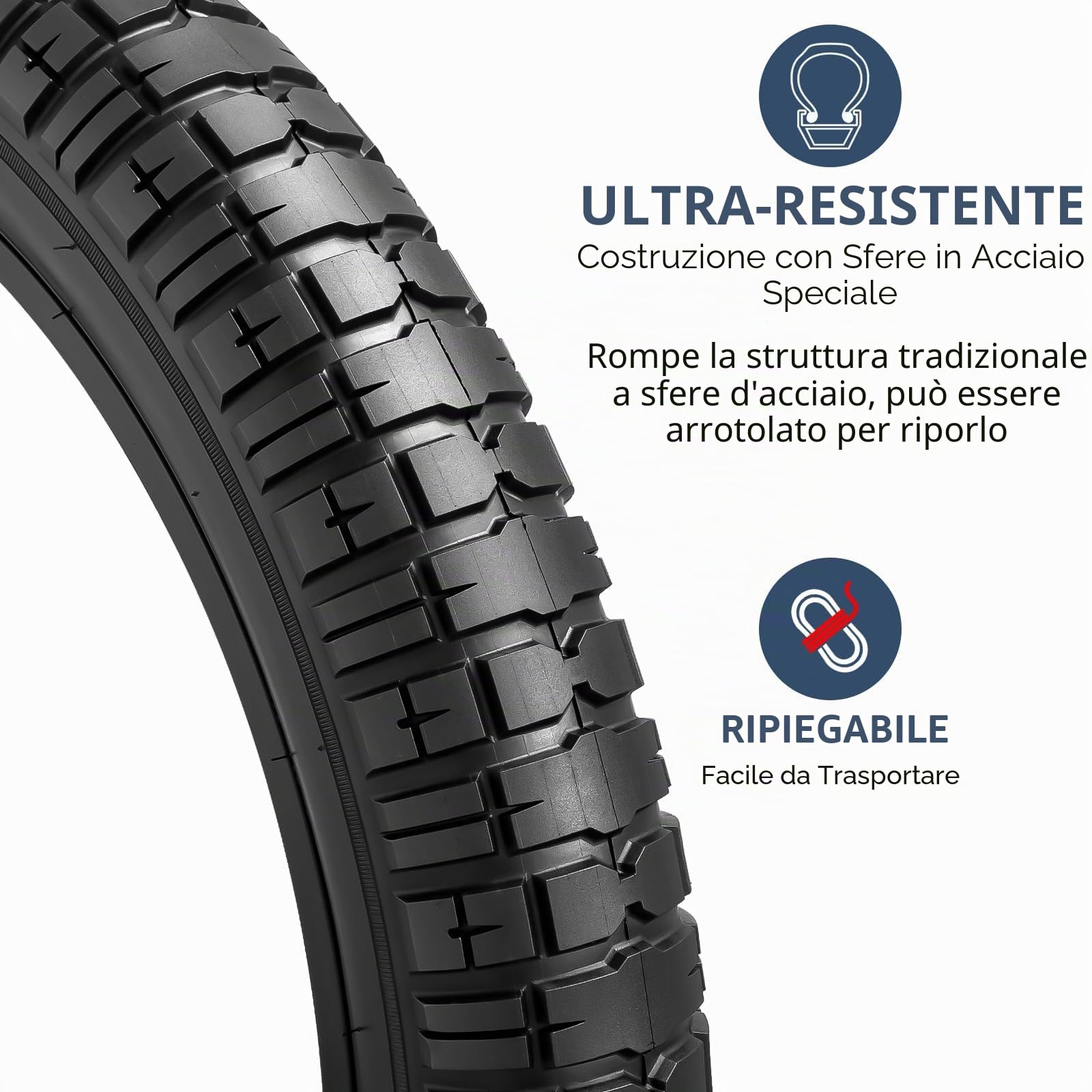 YUNSCM 2-PCS 26X4.0/98-559 pollici Fat bicicletta pneumatici Compatible with 26x4.0 26x4 Electric bicicletta All-Terrain Directional Tread pneumatici（Y-1322）