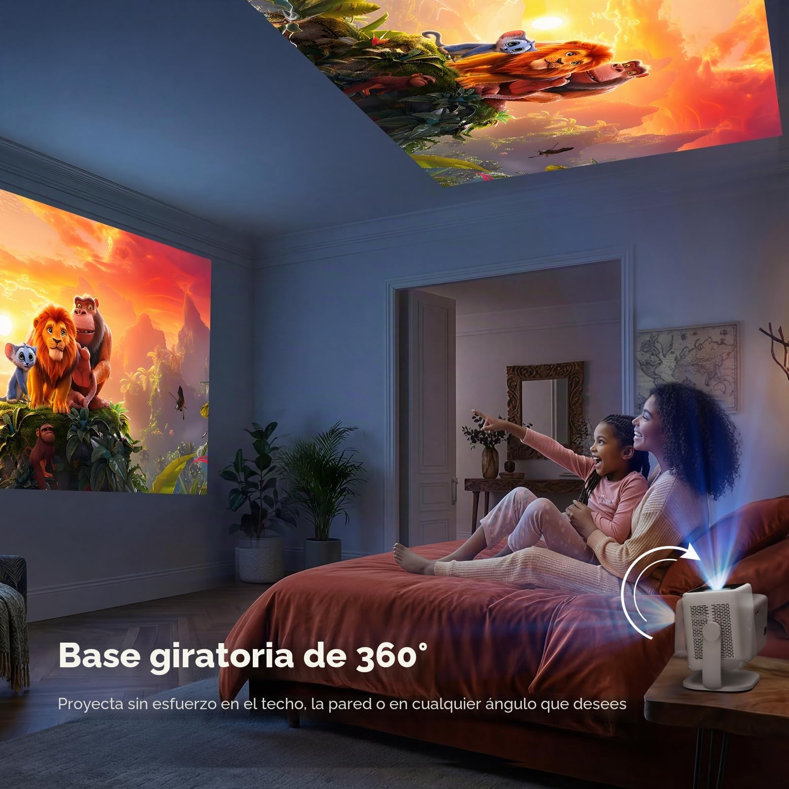 Caydo P3 Proyector Artístico con Aplicación Exclusiva para Artistas, Proyector Portátil con Autofoco y Corrección Keystone, Resolución Nativa 1080P para Dibujo y Calco, Proyección de 40''-120''