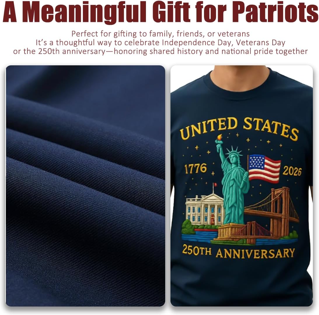 250 Anniversary USA Shirt, 1776-2026 Commemorative 250th Anniversary USA Shirt, Vintage Patriotic Tee for Unisex