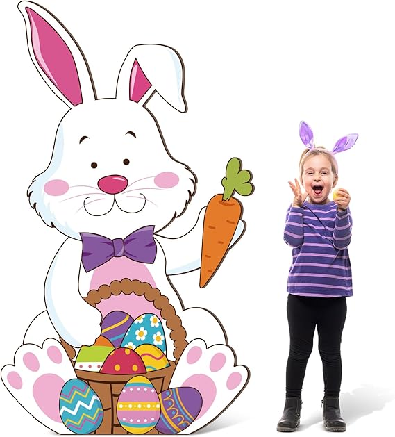 Amazon.com: ReliThick 5FT Easter Yard Decorations Outdoor Large Bunny ...