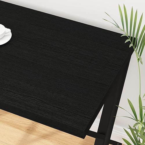 Miniatura 6 de LVB Moderno escritorio negro para computadora, escritorio industrial largo para oficina en casa para estudiantes, mesa grande de metal para