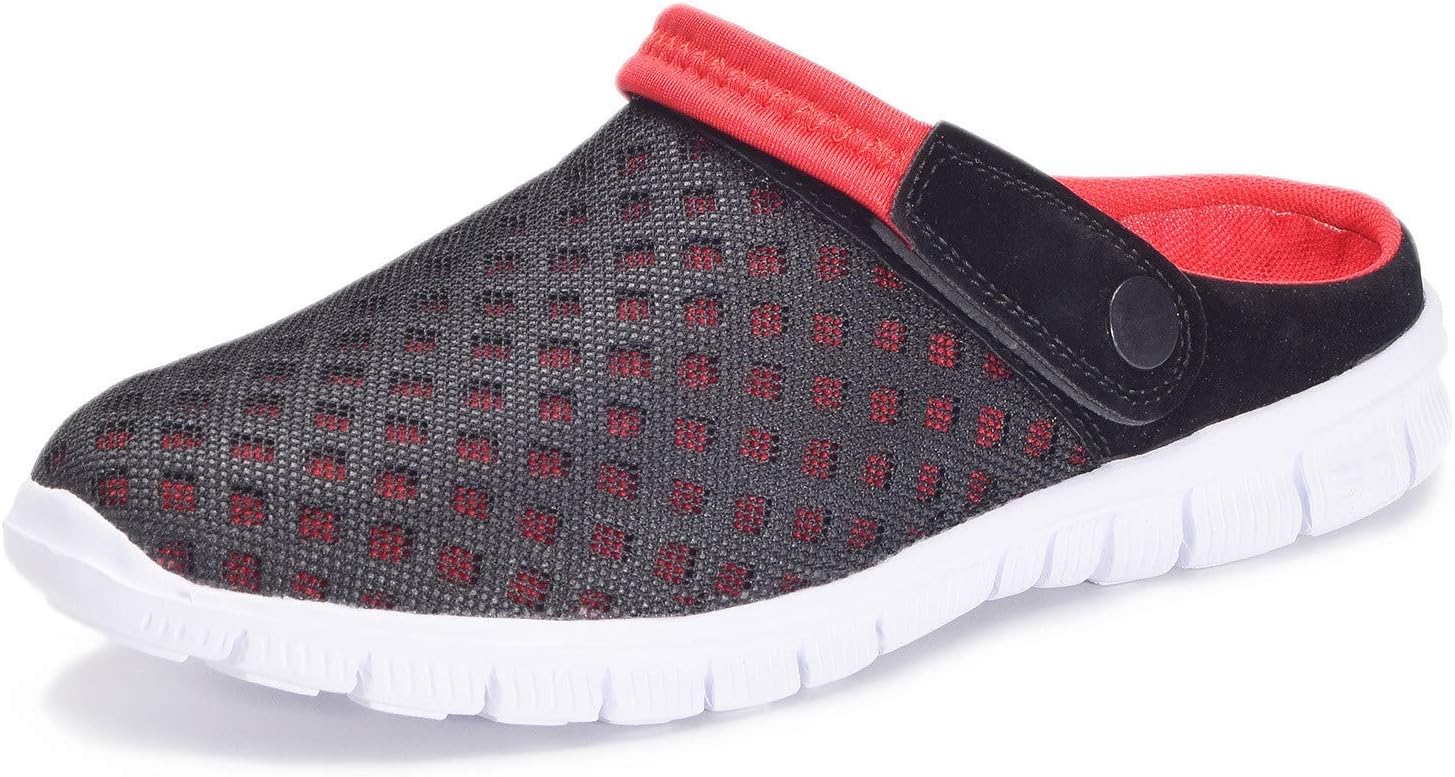 – Mens Womens Clogs Garden Shoes Breathable Mesh Slippers Beach Sandals Outdoor Sports Casual Summer Flip Flops
