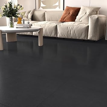 WESTICK Black Marble Peel and Stick Floor Tile Bathroom Self Adhesive Vinyl Floor Tiles Peel and Stick Waterproof Tile Flooring Removable Floor Tile Stickers for Bedroom RV Camper 5 Pcs 12 x 12