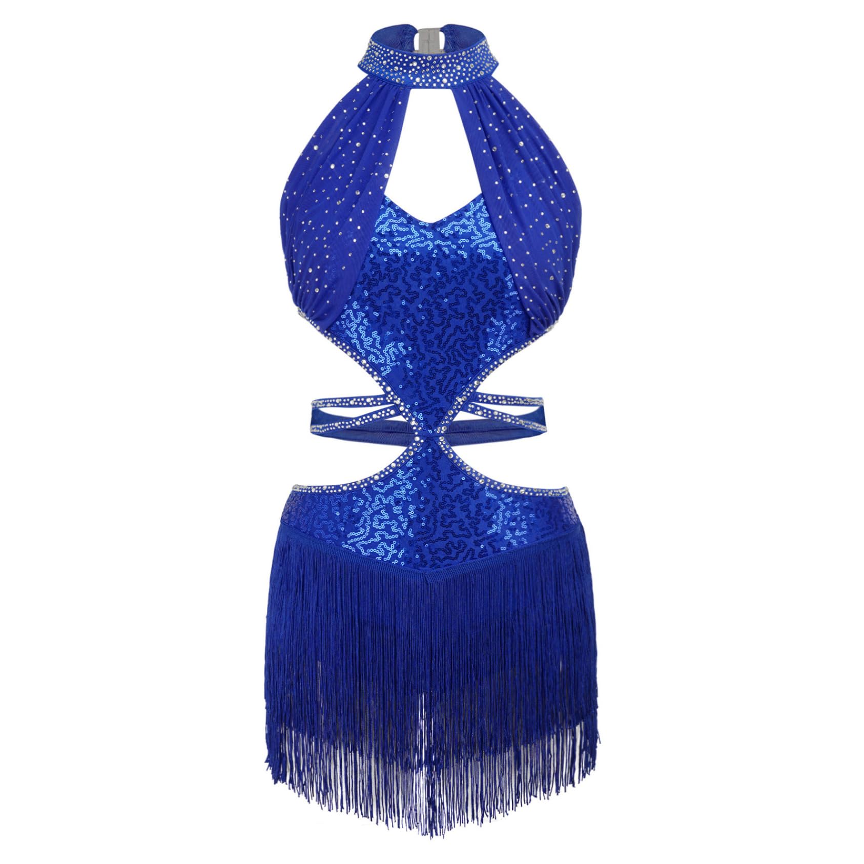 Yhong Donna Vestito Ballo Latino Donna Costume Competizione Latina Samba Rumba Classe Chiave