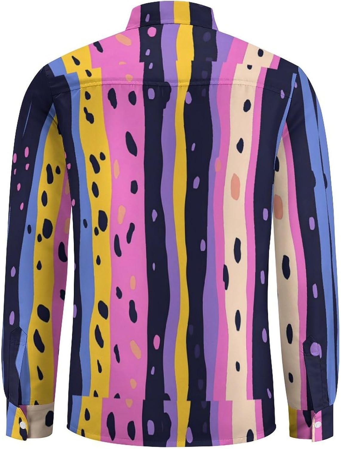 Leopard Long Sleeve Shirts Casual Dress Shirt Button-down T-shirts for Men