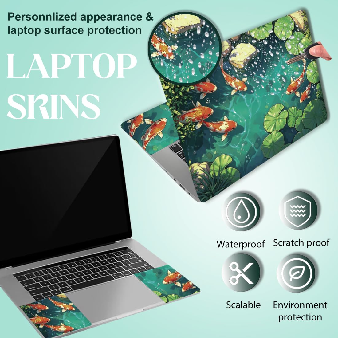 Set Di 3 Pellicole PVC Madreperla SUPERDANT Per Laptop 12-15.6 Pollici – Autoadesive, Impermeabili E Antigraffio - 3