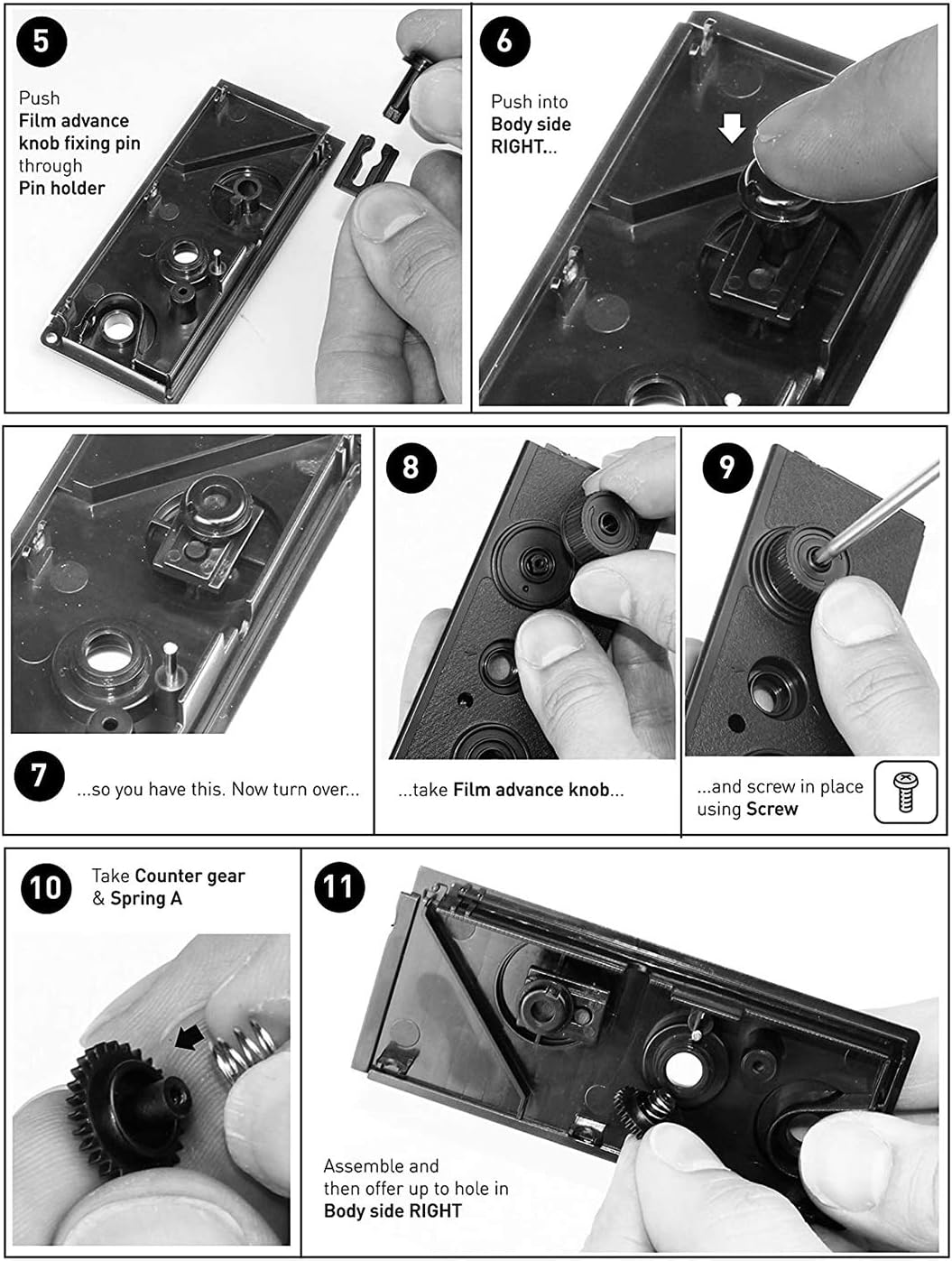 DEVMO 2 PCS DIY Lightnes Compatible with Classic Retro Holga Lomo Recesky TLR Camera 35mm Film Twin Lens Reflex Kit