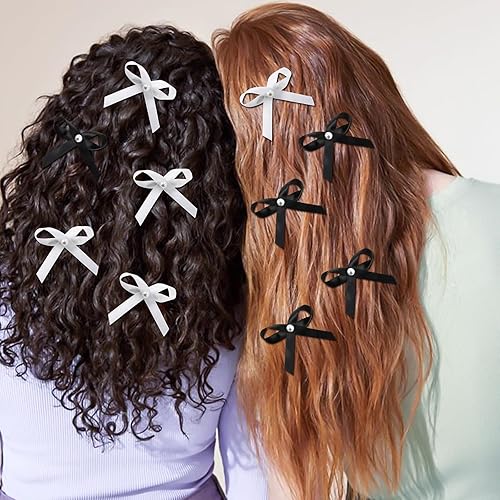 Miniatura 7 de 12 pinzas para el pelo para mujer, cinta para el pelo para mujer, lazo para el pelo para niñas, mini pinzas para el cabello, accesorios de satén con