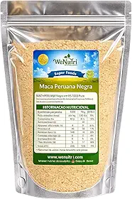 Wenutri Maca Peruana Negra Pura 250g Suplemento Herbal em Pó