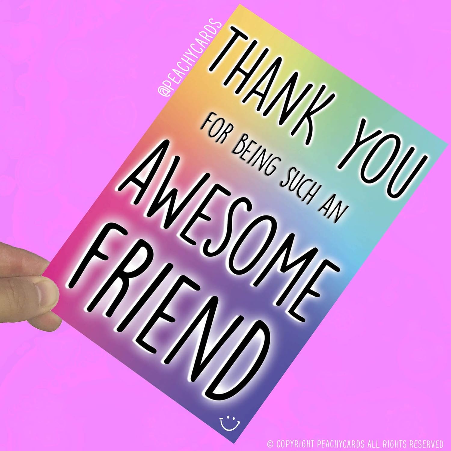Funny Thank You Cards Friendship Card Thank You Card Friend Card Appreciation Cards Humour Cards Thank You for Being an Awesome Friend PC533