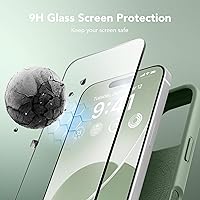 Vista 68 de GONEZ Funda de silicona para iPhone 15 Pro Max, compatible con Magsafe, protector de cámara + protector de pantalla, forro de microfibra suave Negro