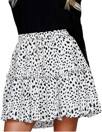 Maxigerui Womens Summer Floral Print Beach Mini Skirt