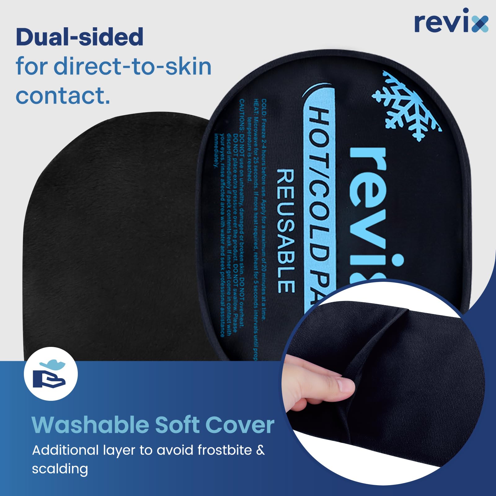 REVIX Ice Packs for Injuries, 5 Pack Hot & Cold Gel for Knee & Back — Amazon image 3