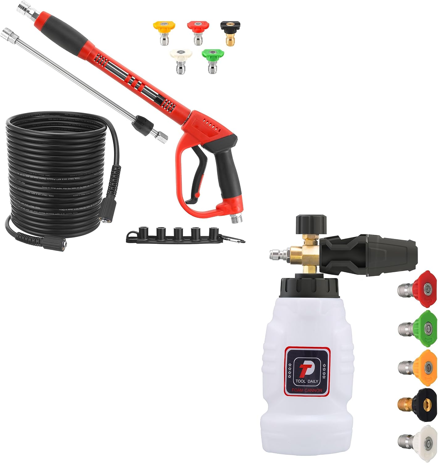 Tool Daily Pressure Washer Gun and Hose Kit, Foam Cannon