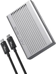 ACASIS 40 Gbps M.2 NVMe SSD Case con Ventola, per M1 M2 PRO/Max, alloggiamento USB M.2 Nvme Compatibile con USB4/3.2/3.1/3.0/2.0, Supporta SSD Misura 2230 2242 260 2280 B+M M-Key