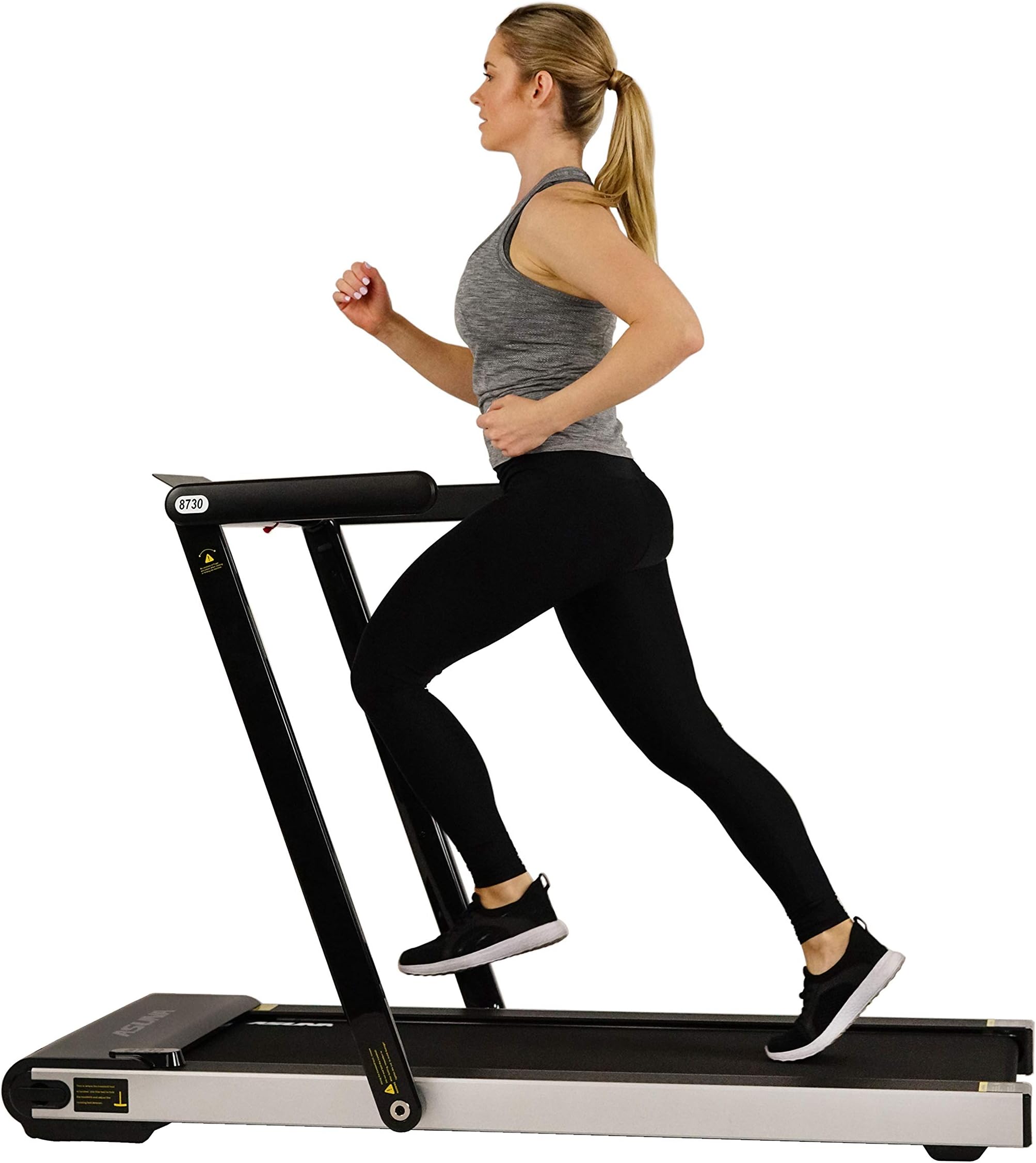 Sunny Health & Fitness ASUNA Premium Slim Folding Treadmill Running Machine with Speakers for Home Gyms
