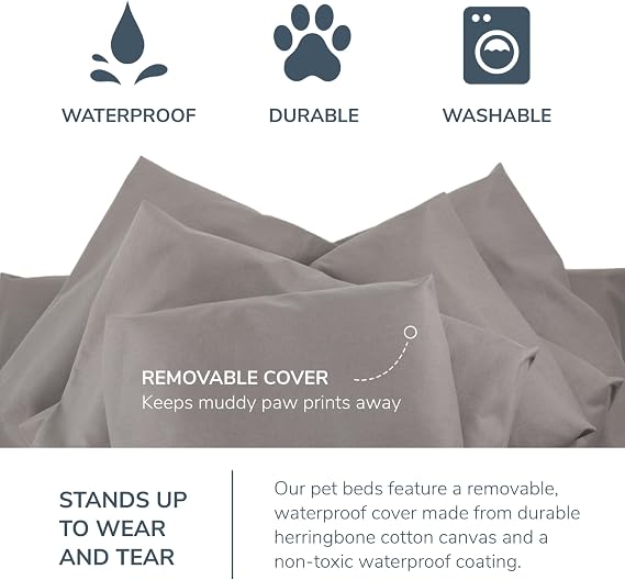 Naturepedic Organic X-Large Pet Bed - Super Plush Dog & Cat Beds - Ultra Supportive Dog Bed Mat - Ideal Pet Bed with No Polyurethane Foam - 41 x 27 x 4