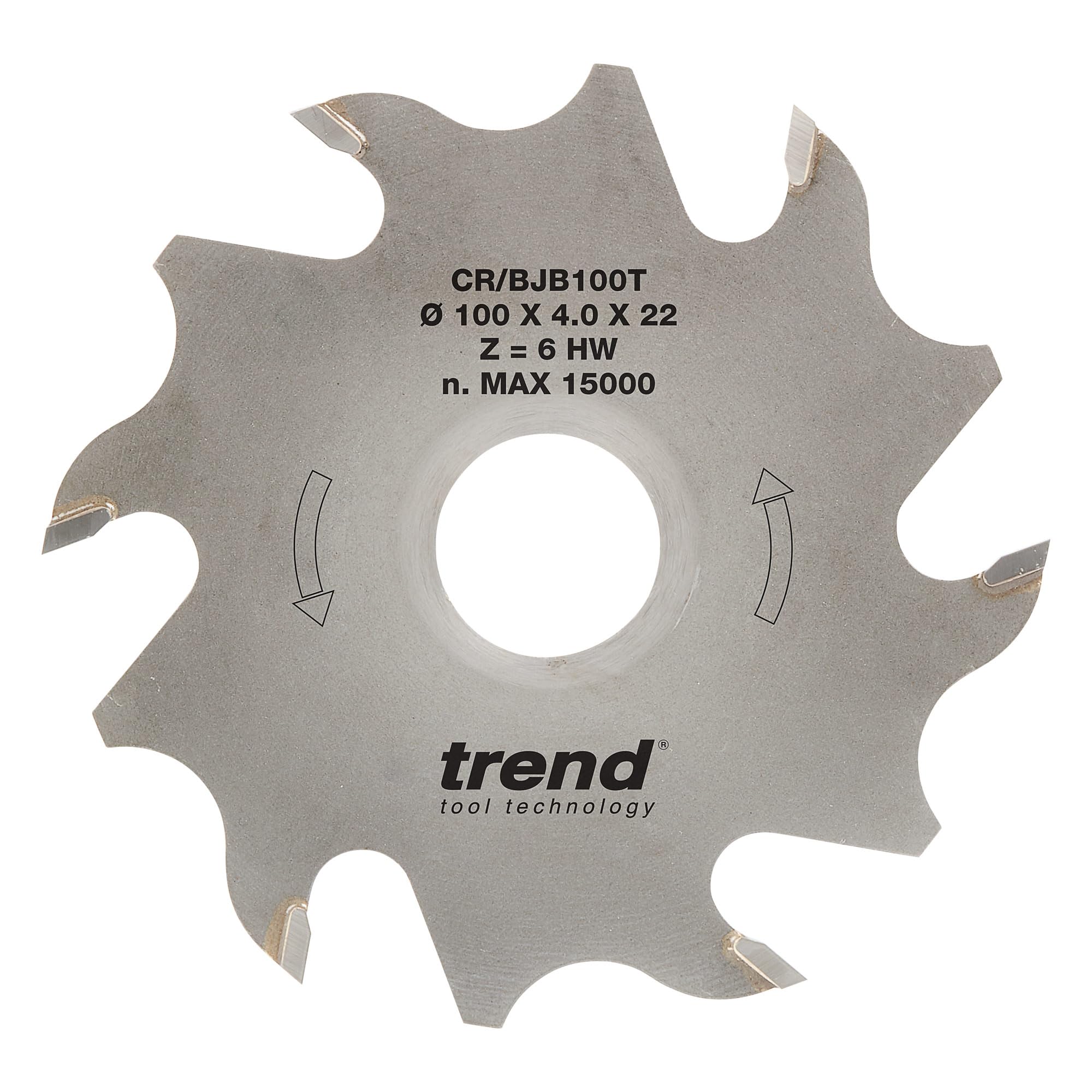 Trend CR/BJB100T CraftPro Biscuit blade 100mm diameter x 6T x 22mm thin body