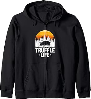Truffle Pig Forest Sunset TRUFFLE LIFE Quote Zip Hoodie
