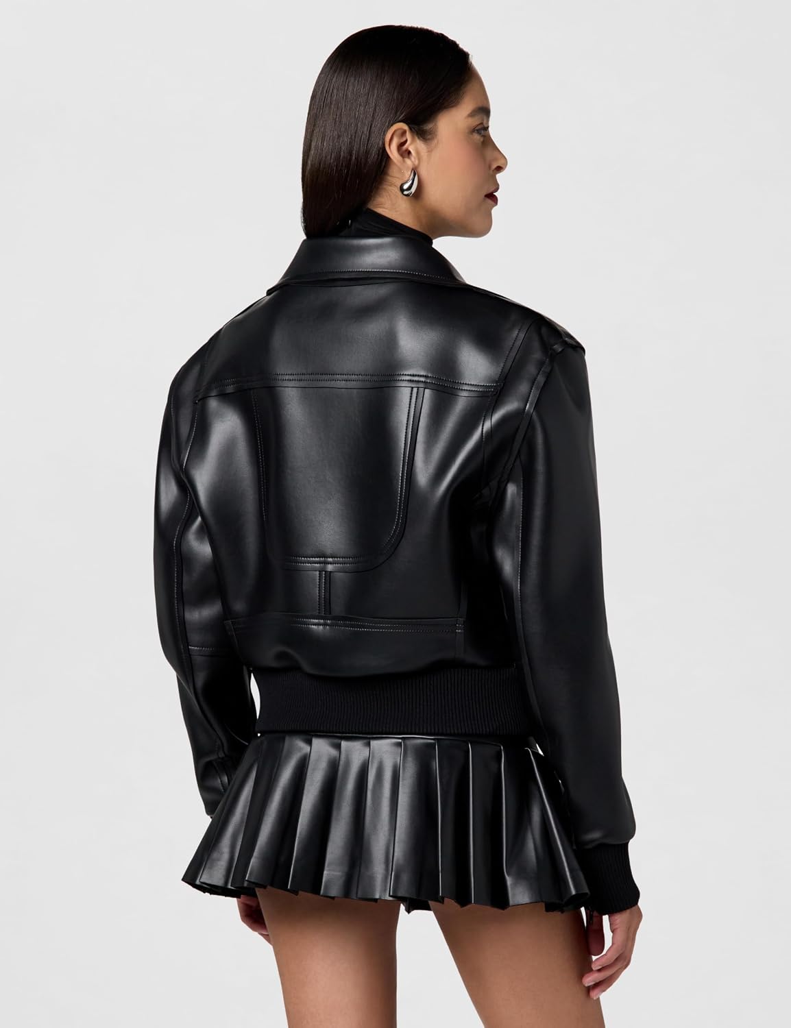 Norma Kamali Women's Mini Moto Jacket