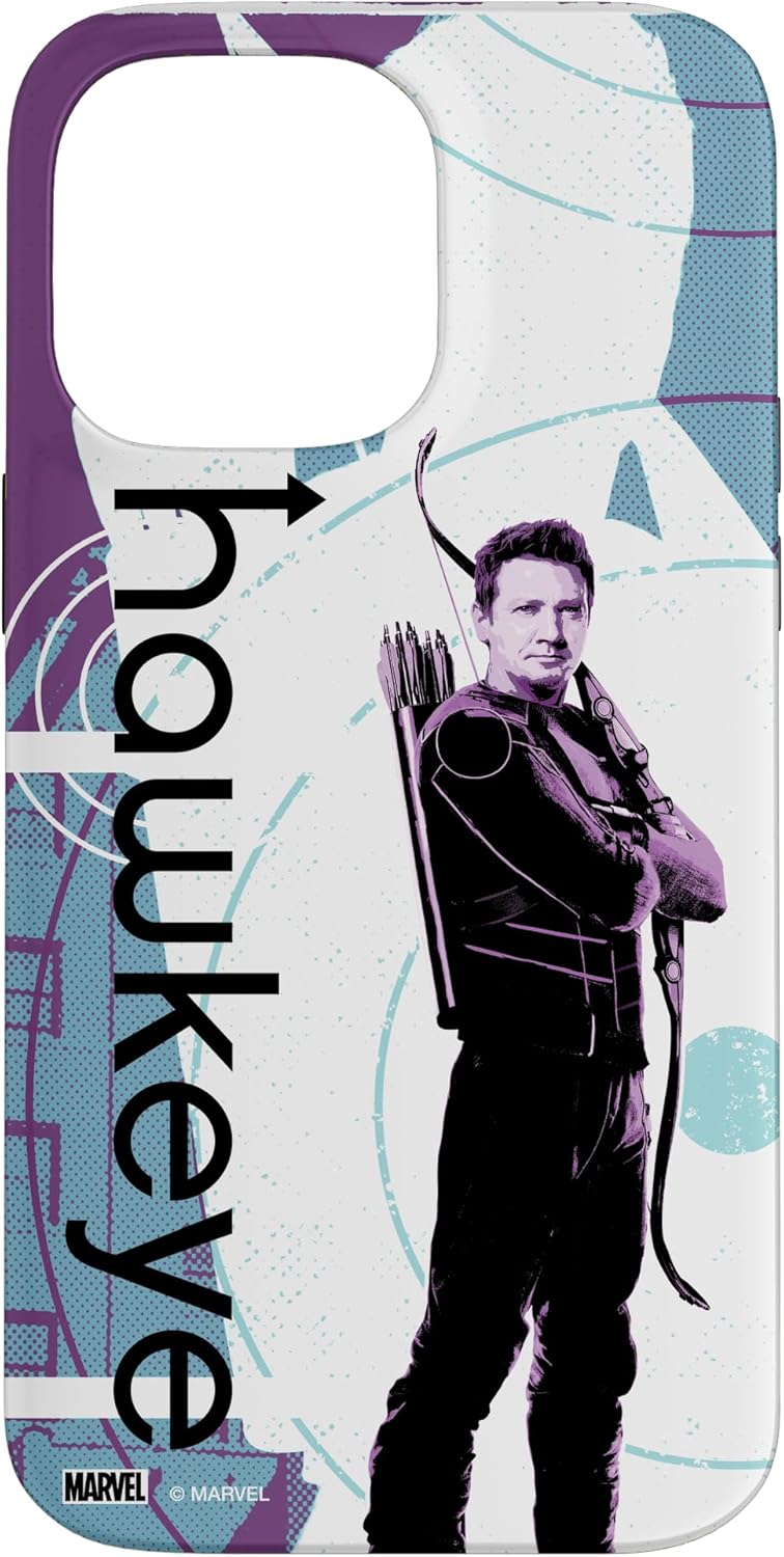 iPhone 14 Pro Max Marvel Hawkeye Clint Barton Halftone Character Poster Case