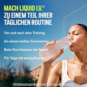 Liquid I.V.® Hydration Multiplier® Electrolyte Powder Lemon Lime Flavour with 7 Vitamins & Minerals for Fast Hydration and Energy Vegan & Gluten Free 24 Single Sticks