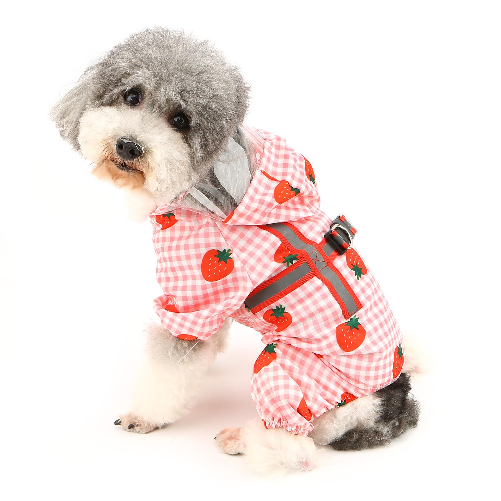 Niedlicher Regenmantel Für Hunde - Wasserdichter Overall Mit Kapuze