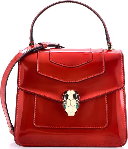 Pre-Loved Serpenti Top Handle Bag Small, Red
