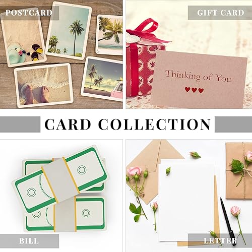 Miniatura 5 de 2 soportes de regalo para árbol de dinero, 17 pulgadas, 1.5 pies, árbol de abedul de mesa iluminado con luces LED con 24 clips, árbol de tarjetas de