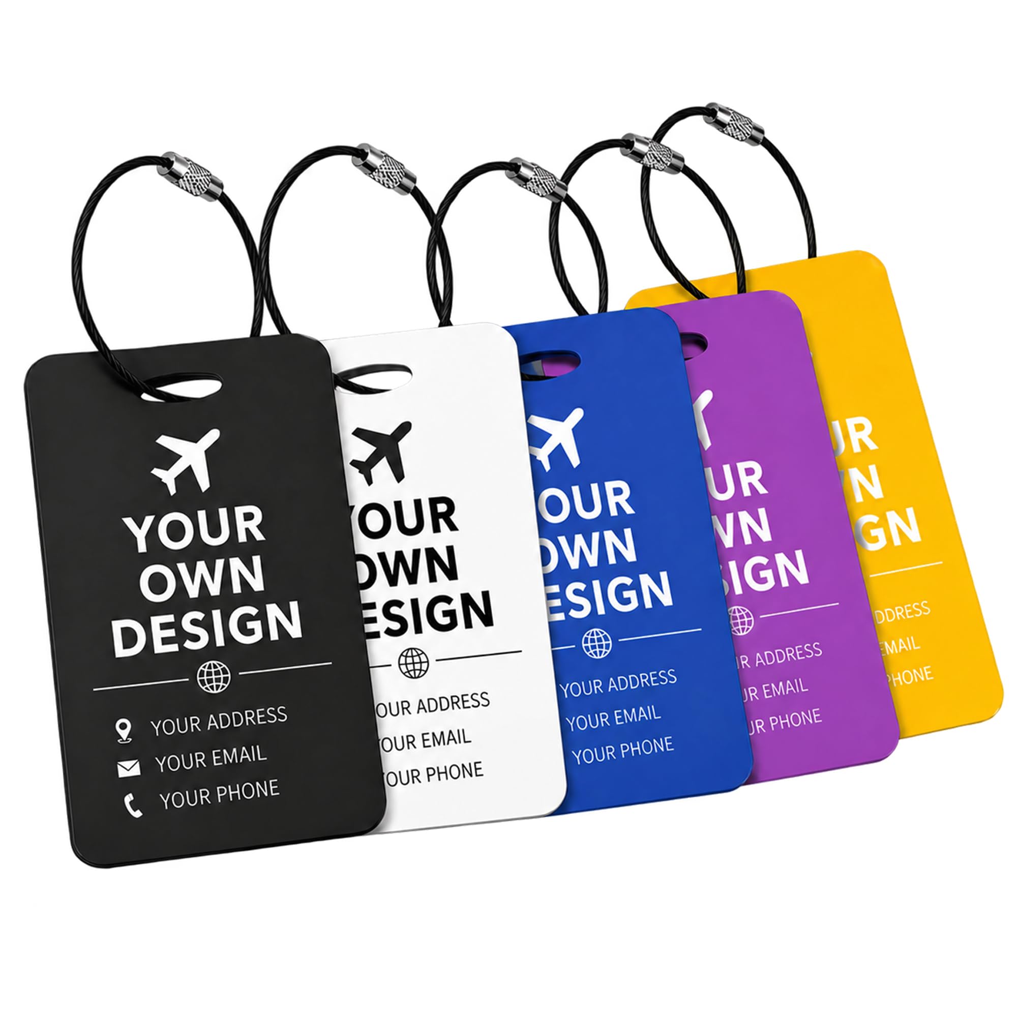 Personalisierte PVC Kofferanhänger mit individuellem Logodruck