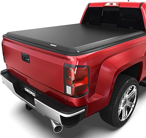 oEdRo Cubierta enrollable suave para caja de camioneta compatible con Chevy SilveradoGMC Sierra 1500 2014-2019 (solo LegacyLimited 2019), 2015-2019