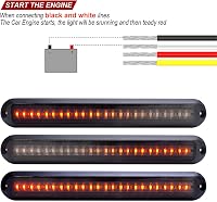 Greluma 12-24V 48 LED-es Utánfutó Féklámpa Szett - Piros-Sárga Multifunkciós Vízálló Hátsó Lámpa Autóhoz, UTV-hez 2