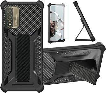 bojioderf Case Compatible for Vortex Hd65 Ultra Phone Case Cover [with Tempered Glass Screen Protector] Hybrid Case [Folding Support Magnetic] [Frosted Anti-Fingerprint] Black