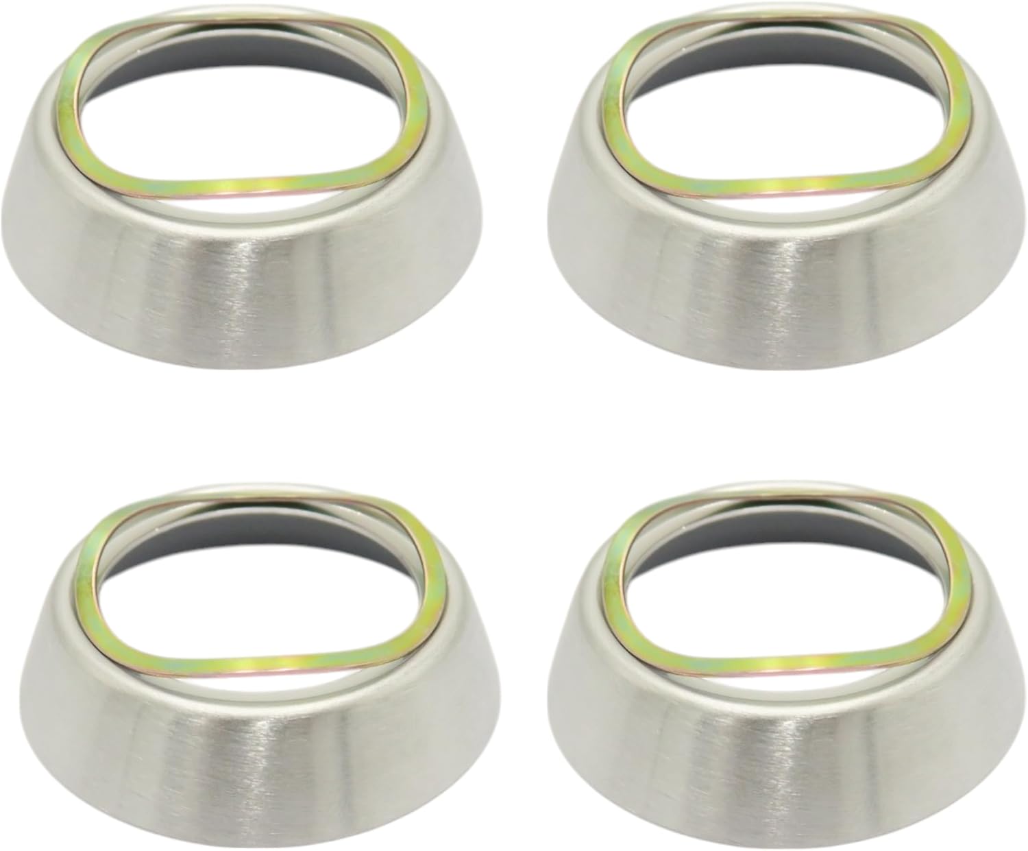 elox Cylinder Guard for Mortise Cylinder, 2/5 Inch Projection, Satin Chrome Finish, 4 pcs Packed