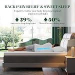 BedStory Matelas Topper Queen, 4 Inch Gel Bamboo Charcoal Mémoire Mousse Matelas Topper Taille Reine pour refroidir le sommeil profond & Relief de pression, Certifié CertiPUR-US (60 * 80 De pouce)