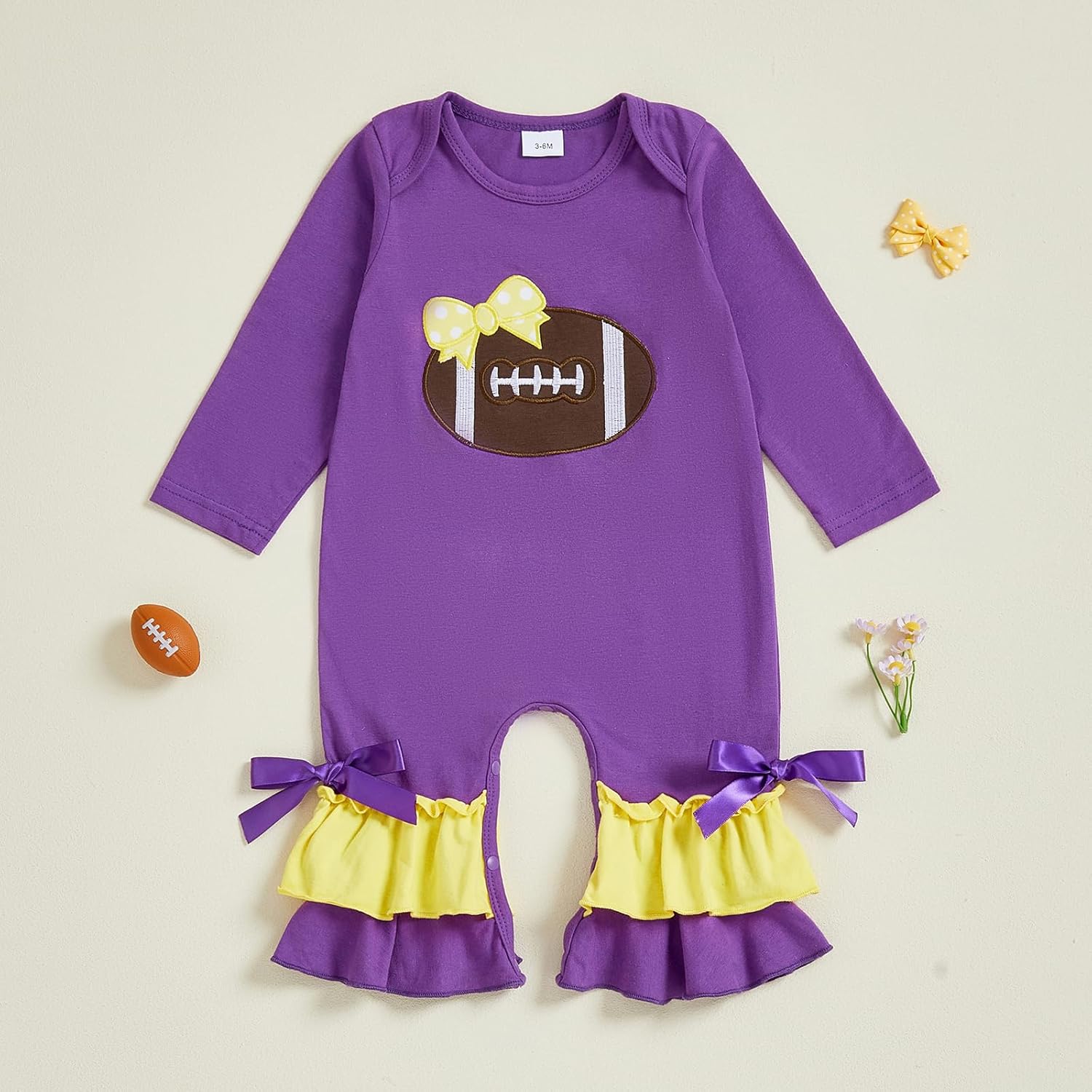 Valentines Baby Girl Outfit Newborn Heart Polka Dot Ruffle Onesie One Piece Jumpsuit Infant Spring Cute Clothes - Image 4