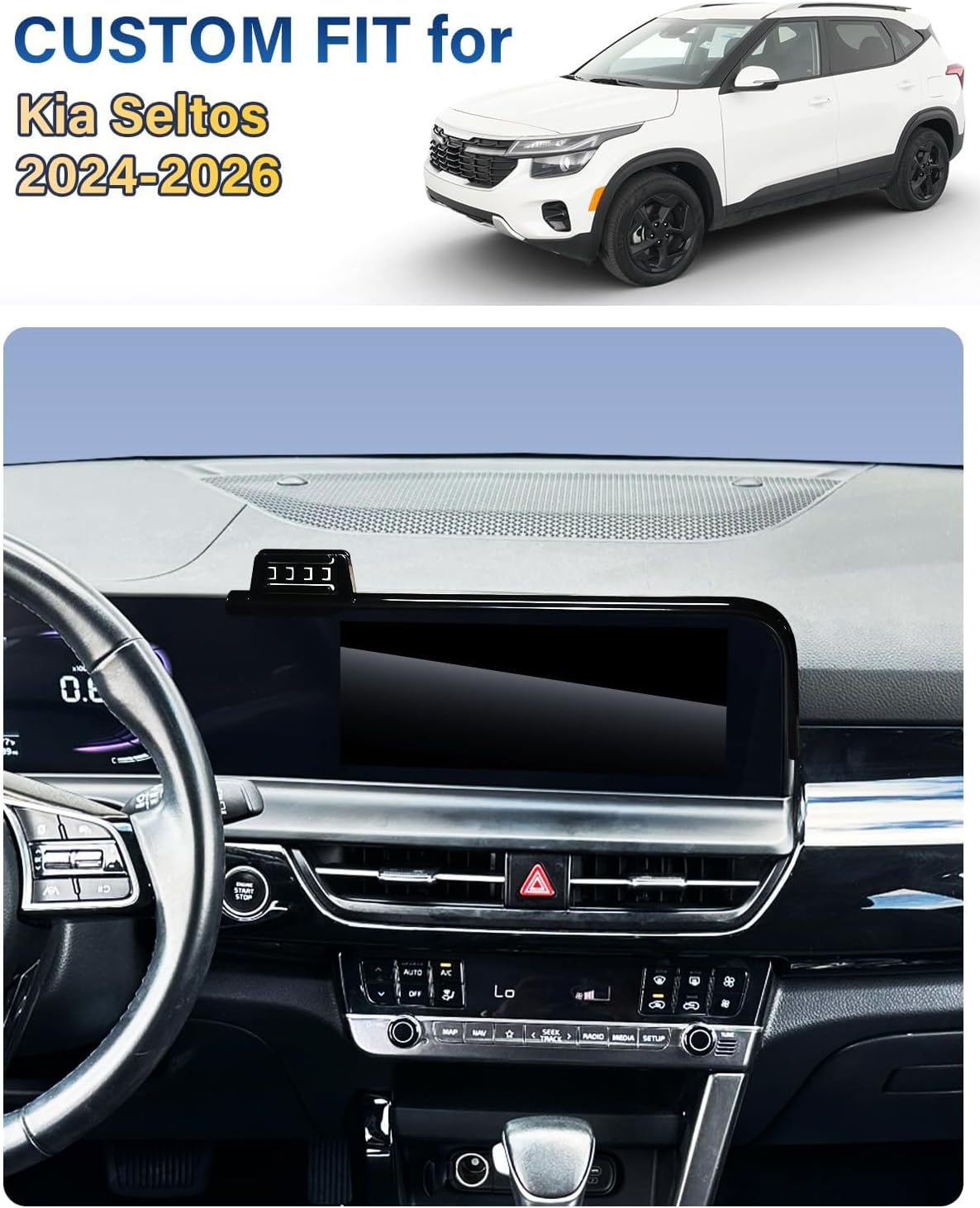 SKYLOTEC Phone Mount for Kia Seltos 2024 2025 2026 Accessories, Automobile Cradles Car Phone Holder, Cell Phone Base Not Block Air Vent