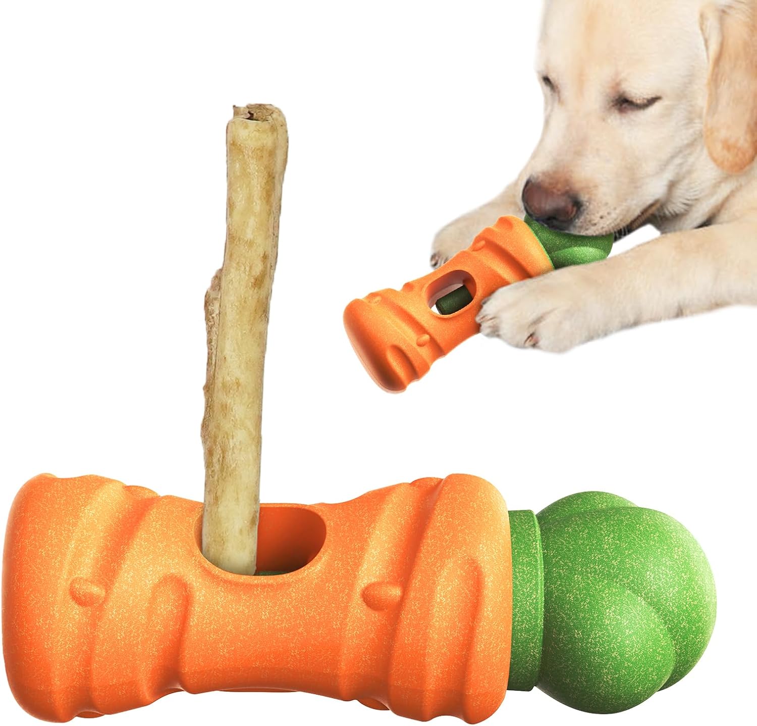 Natural Cod Skins for Dogs with Bully Stick Holder for Dogs Perfect Match-Secure Chew Toy Prevents Choking