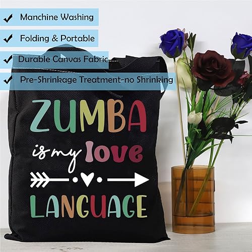 Miniatura 7 de GJTIM Zumba Lover Gift Zumba Teacher Apreciation Gift Zumba Is My Language Zumba Dance Fitness Instructor Entrenador Regalo Bolsa de maquillaje,