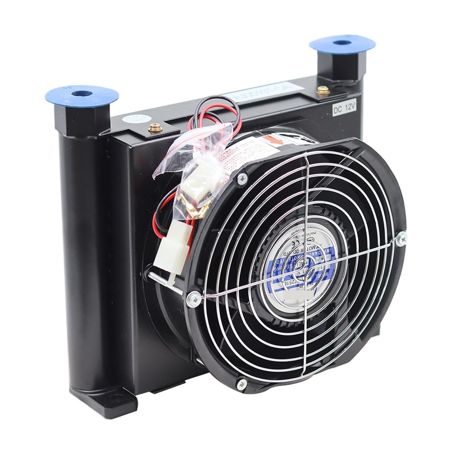 Hydraulic Radiator Air Cooler Fan 1/2 3/8 AJ0510T Oil Cooler Radiator Heat Exchange Efficient Shock Absorption(PT1/2,24)