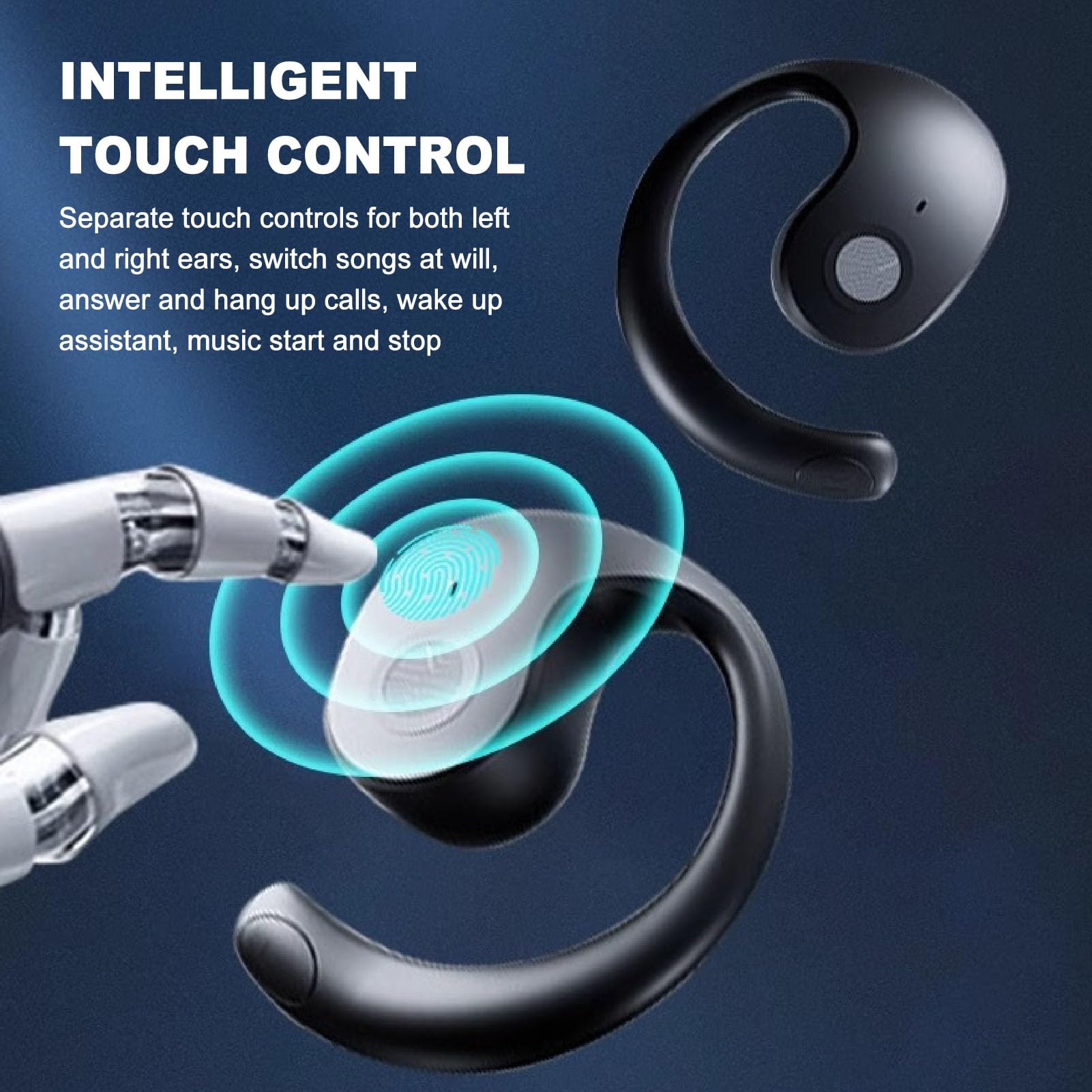 AI Language Translation Earbuds, JM13 Bluetooth Voice Translator Headset, 80 Languages Online Translation, 4 Modes, Portable Simultaneous Translation Device for Business Travel