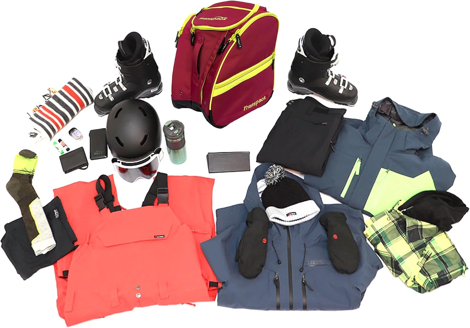 TRANSPACK COMPETITION TRV Ballistic Pro Unisex Water-Resistant 59L Ski/Snowboard Boot Helmet Goggles & Gear Backpack Bag